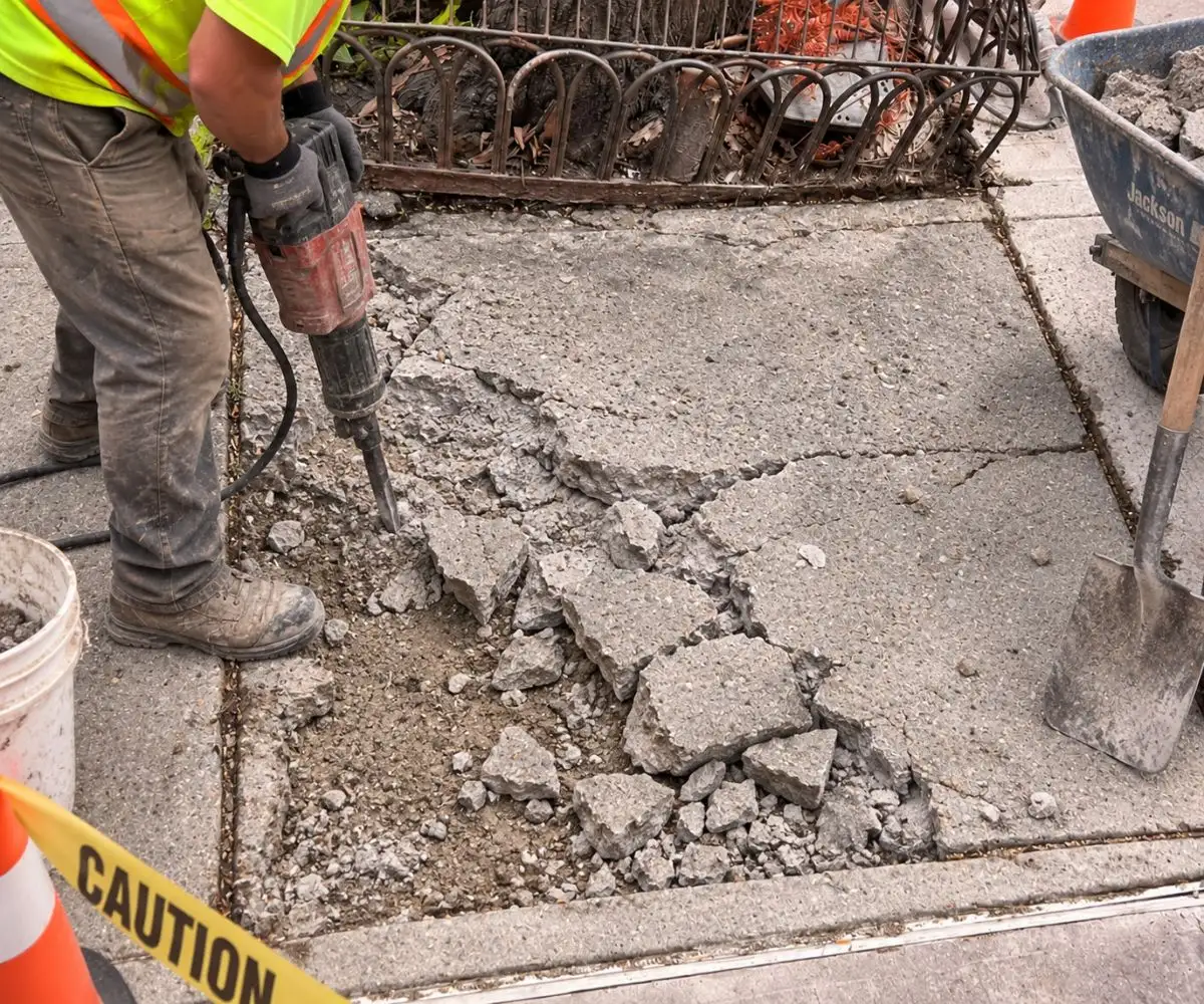 sidewalk concrete removal in murray hill nyc