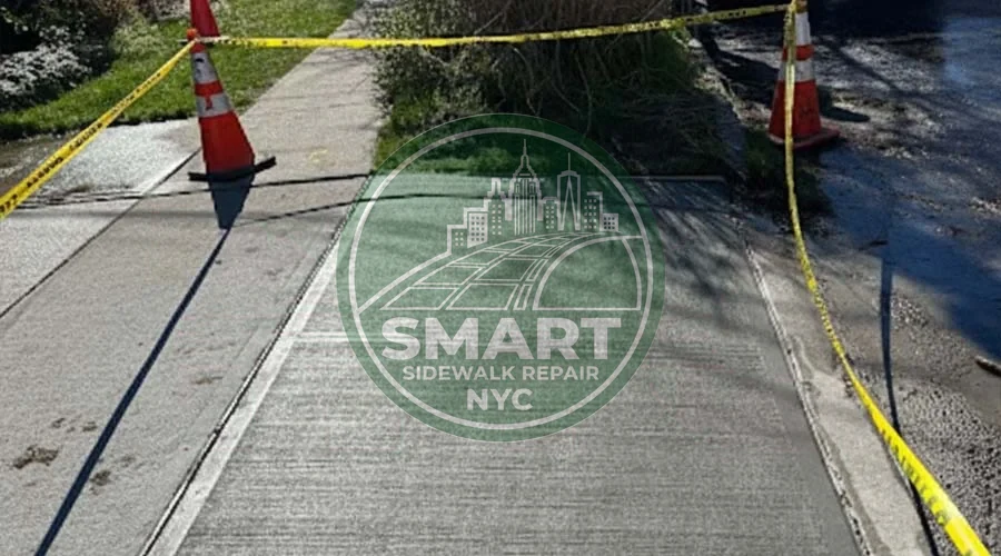 NYC sidewalk repair permit from DOT